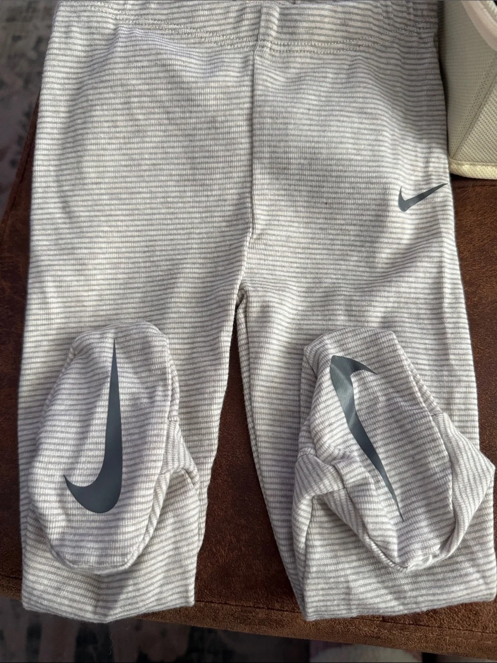 Nike Neutral Beige 'Just Do It' Baby Two-Piece Outfit - Picture 6 of 6